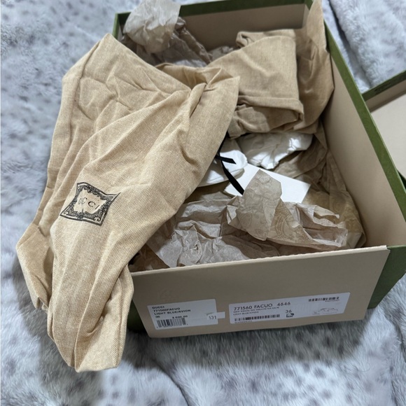 Gucci Denim Blue Platform Slides - Picture 3 of 8